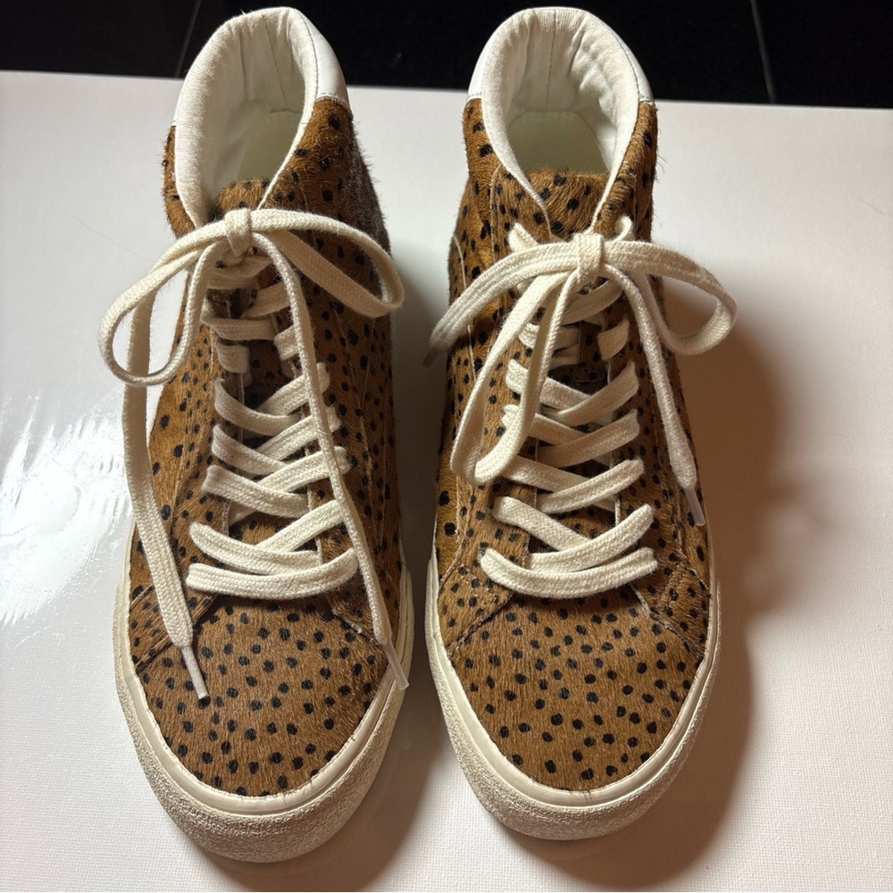 Madewell Brown Leopard/cheetah High-Top Sneakers modern statement